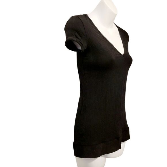 3/$20Vintage Y2K Black Plain Top Blouse Size: Small - Picture 5 of 5